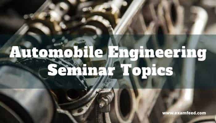 automobile engineering seminar topics