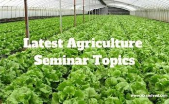 agriculture seminar topics