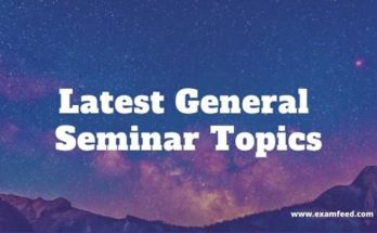 general seminar topics