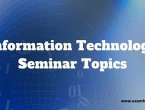 information technology seminar topics