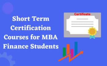 Short Term Certification Courses for MBA Finance